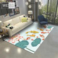 Carp Fish 3D Carpet For Living Room Large Rug House Coffee Table Mat Decorative Soft Bedroom Floor Mat Bathroom Mat Sponge 40x60cm 1pcs