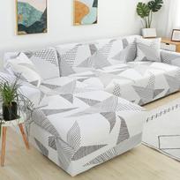 Ilgas poilsio sofos užvalkalas svetainei, tampri kampinė sekcijinė sofa, užvalkalai 1 /2 /3 /4 vietų, sofos užvalkalai, baldų dėklai 1-Seat 90-140cm gray