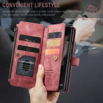 Anti -Dust Folding Leather Wallet Cover Case For Samsung Galaxy Z Fold 4 Fold4 Fold 3 Fold3 5g S23 Ultra S22 S21 Plus S20 Fe for Galaxy S23 Plus raudona