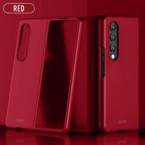 „Samsung Galaxy Z Fold 4 Fashion Skin Scrub Shell“ mobiliojo telefono dangtelis, tikslus iškirptas itin plonas sulankstomas dėklas For Galaxy Z Fold 4 raudona