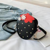 Vaikams Vaikams Merginoms Mieli animacinių filmų Braškių Messenger Crossbody pečių krepšiai juoda