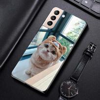 Telefono dėklas skirtas Samsung S21 S20 Ultra S10 Plus Lite S21 S20 Fe 5g Galaxy S10e S9 S8 S7 Edge Silikoninis apvalkalas mielas katės kačiukas For Samsung S7 gray