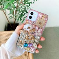 Bling Rhinestone Diamond Pumpkin dėklas, skirtas Samsung S23 S22 S21 Ultra S20 A13 A23 A33 A53 A12 A22 A32 A52 A51 A71 / Redmi 10 9 9A 9C 9T / iPhone 14 Pro max huawei p40 violetinė