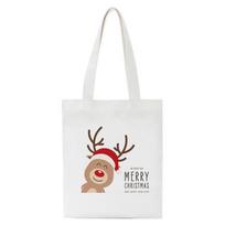 Kalėdų dovanų krepšys Pirkėjų krepšys Pirkinių krepšys Senovinis drobinis krepšys Tote Bag Kawaii Pečių krepšys Rankinė Animacinis filmas Bolsa De Compras 24*26cm