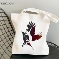 Haikyuu shopping bag eco tote cotton canvas handbag bolso bag sacola shoping cabas 24*26cm white