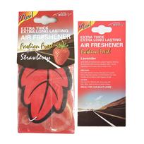 Car Air Freshener Natural Scented Tea Paper Auto Hanging Vanilla Perfume Tablets Fragrance Leaf Shape Car Accessories 1 Piece Strawberry