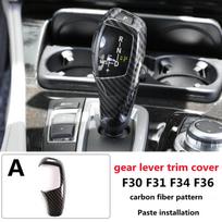 Anglies pluošto rašto Automobilio pavarų perjungimo panelės šoninės L formos juostelės apdaila Interjeras Bmw 3/4 serijai 3gt F30 F31 F32 F33 F34 Carbon fiber patternf5m