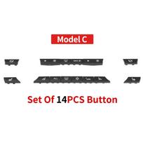 Car Console Dash Air Conditioner Switch Buttons Key Caps Repair Kit Replacement For BMW 5 6 7 Series F10 F02 14pcs Model C