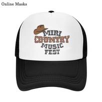 Cowboy Music Festival Baseball Cap Trucker Hats Bob Summer Hat Unisex Personality Music Cap for Women Unisex Adult white