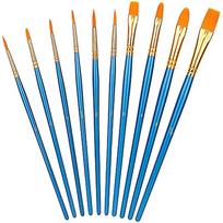 10 skirtingų dydžių menininkų teptukų rinkinys suaugusiems ir vaikams 10x8x5cm blue