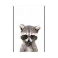 Mielas gyvūnėlis Vaikų kambarys Nušvitimas Sienų Menas Plakatas Šiuolaikinis namų dekoravimas Aliejinė tapyba Freska Spauda 21cm×30cm NoFrame gray