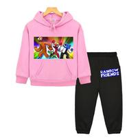Rainbow Friends anime džemperis su gobtuvu Rinkiniai Megztinis y2k sudadera Vilnos megztinis Rudens striukė mergaitėms berniukams Su gobtuvu Vaikų drabužių boutique 130 rožinė