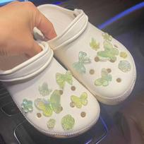 Batų pakabukai, skirti Crocs „pasidaryk pats“ sodo batų rinkinys Priedai Dekoratyvinė sagtis „Croc“ batų žavesiui Priedai Vaikų vakarėliui mergaitėms Dovana beige