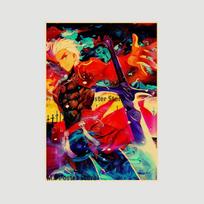 Kraft popierius Anime Figūriniai Plakatai Demonų žudikas Vienas Punch Vyras spausdina Tapyba Paveikslėliai Sienų Menas Dekoras Kambario apdaila Freska Dovanos 30x21cm black