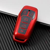 NAUJAS TPU Automobilio Raktų Dėklas Dangtelis Korpusas Ford Fusion Mondeo Mustang F-150 Explorer Edge 2015 2016 2017 2018 Apsaugokite Pultelį Aksesuarai raudona