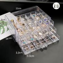 Skaidrus stalčiaus tipo dulkėms atsparus ausų kištukas 3-Layer 72 Grid gray