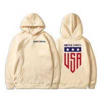 Unisex 2023 Fashion Unisex's Hoodies American Flag Printed Long Sleeve Sweatshirt Fall Winter New Casual Hip-Hop Hoodie Streetwear Hoodies 2XL