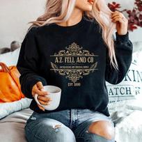 Unisex HoodieVintage Good OUnisexs Sweatshirt Aesthetic AZ Fell and Co Shirt Antiquarian and Unusual Books Hoodie Winter Clothes Women Tops L