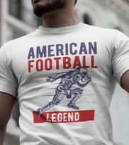 Amerikietiško futbolo legendos Kuprinės Lineman Quarterback Unisex Marškinėliai XXXXL white
