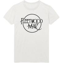 Fleetwood Mac Classic Logo balti unisex marškinėliai S