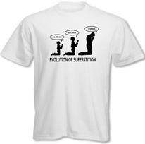 Atheism Atheist Superstition Evolution Funny Evolution Unisex T-shirt S