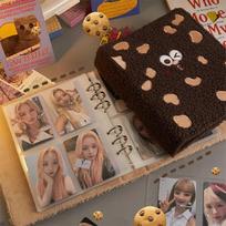 Miela pliušinė fotokortelė „Kpop Kawaii“ nuotraukų albumo segtuvo laikiklis su 4 tinkleliais, 20 puslapių rankovėmis „Idol“ paveikslėlis Rinkti knygų raštinės reikmenis 3inch with 20inners B beige