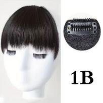 LISI HAIR Sintetiniai juodi lenkti kirpčiukai, priauginami 6 colių juodi tiesūs plaukeliai, skirti moterims vakarėliams 14cm