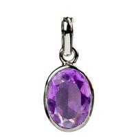 Natural Certified Amethyst Pendant/Locket Starling Silver92.5 Handmade Pendant