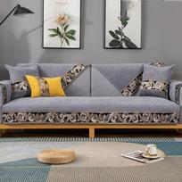 Skandinaviškas vintažinis sofos užvalkalas 3 4 vietų siuvinėtas šenilinis užtiesalas svetainei, atlošiamas sofos užvalkalas, porankio rankšluostis-apsauga Cushion cover45x45cm