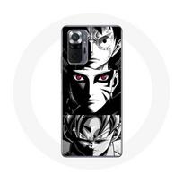 Coque pour Xiaomi Redmi Note 10 Pro Sangoku Naruto Luffy one piece Dragon Ball Z fond noir et blanc anime manga balta