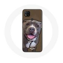 Coque Xiaomi Redmi 9C Chien Pitbull Blanc gris