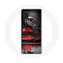 Coque Samsung Galaxy A21S Formule 1 Sebastian Vettel Pilote automobile F1 Rouge raudona