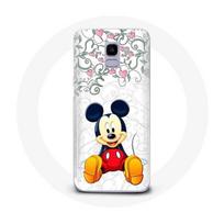 Coque pour Samsung Galaxy J6 2018 Mickey Mouse Fleurs Cœurs gryna