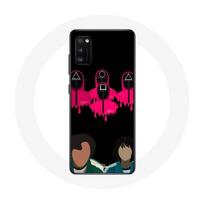 Coque pour Samsung Galaxy S20 Squid Game Seong Gi hun et Kang Sae Byeok Masques Triangle carré et Ce