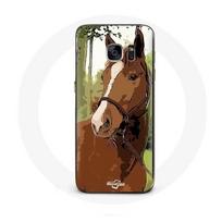 Coque pour samsung galaxy S6 edge Quarter Horse Marron Race de cheval