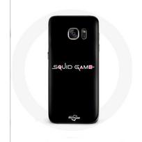 Coque pour Samsung Galaxy S6 Edge Squid Game logo Fond Noir