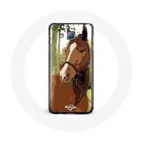 Coque pour samsung galaxy J5 2016 Quarter Horse Marron Race de cheval