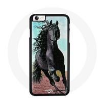 Coque pour Iphone 8 Plus Cheval noir course