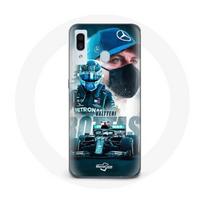 Coque pour Samsung Galaxy A20 Formule 1 Valtteri Bottas Pilote de F1 Noir