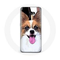 Coque pour Samsung Galaxy A5 2017 Épagneul nain continental papillon Chiot Blanc et marron