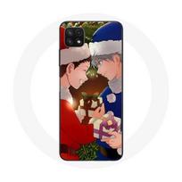 Coque maniacase pour Samsung Galaxy A22 5G Hunter x Hunter Gon Freecss et Killua Zoldyck Christmas Day Anime Manga juoda