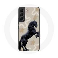Coque pour Samsung Galaxy S21 FE Frison Noir Race de cheval