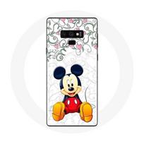 Coque pour Samsung Galaxy Note 9 Mickey Mouse Fleurs Cœurs