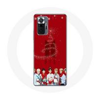 Coque pour Xiaomi Redmi Note 10 Pro BTS Bangtan Garçons Fond Rouge Cadeau de Noël 2023