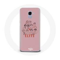 Coque pour Samsung Galaxy A6 2018 Elite Saison 5 Affiche personnages Fanart Logo