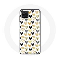 Coque pour Samsung Galaxy A22 4G Fond de coeurs