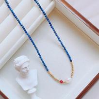 Full Body Titanium Steel Shower, No Removal, Hyun Ya Feng New Chinese Style Baroque Pearl Natural Stone Necklace for Women 39cm