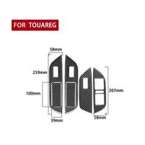 4 vnt. Automobilio lango pakėlimo panelės dekoratyviniai lipdukai Volkswagen Touareg 2011-2018 m. Automobilio interjero aksesuarai Anglies pluoštas Right-hand Drive black