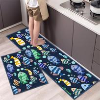 Madingas paprastas šiaurietiško stiliaus virtuvės grindų kilimėlis Buitinis kilimas ilgos juostos durų kilimėlis Modernus namų dekoras 40cmx60cm 40cmx120cm black