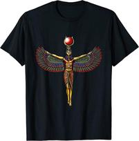 Egipto karalienės faraono deivės Izidė Senojo Egipto unisex marškinėliai S